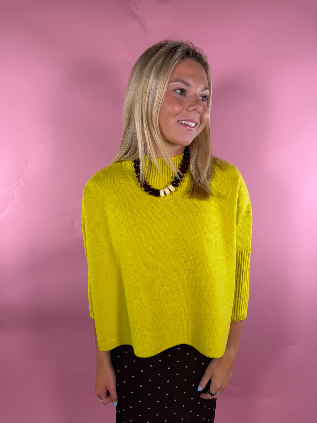 Aja Sweater | Lemon Drop Chartreuse