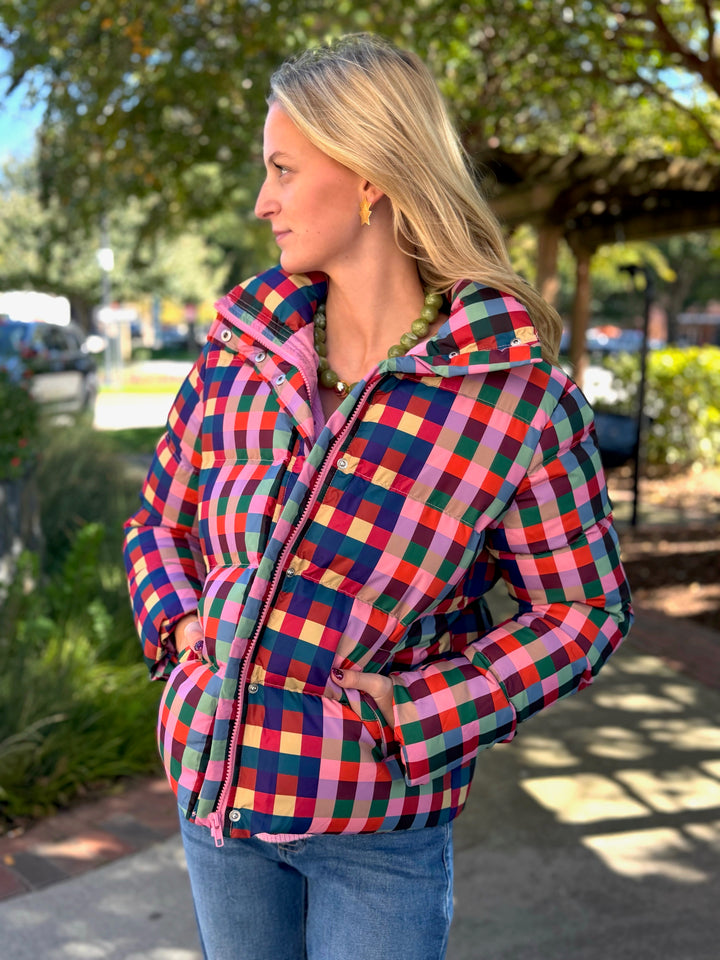Color Block Puffer Jacket