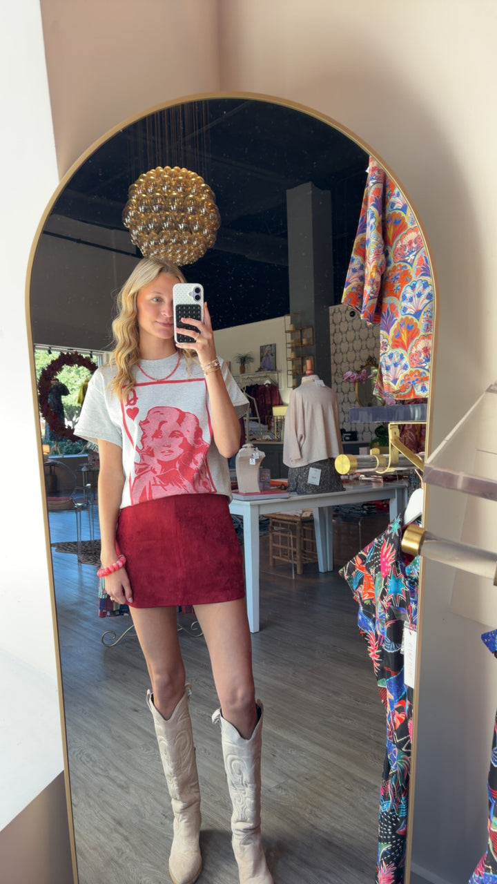 Scarlet Faux Suede Skirt