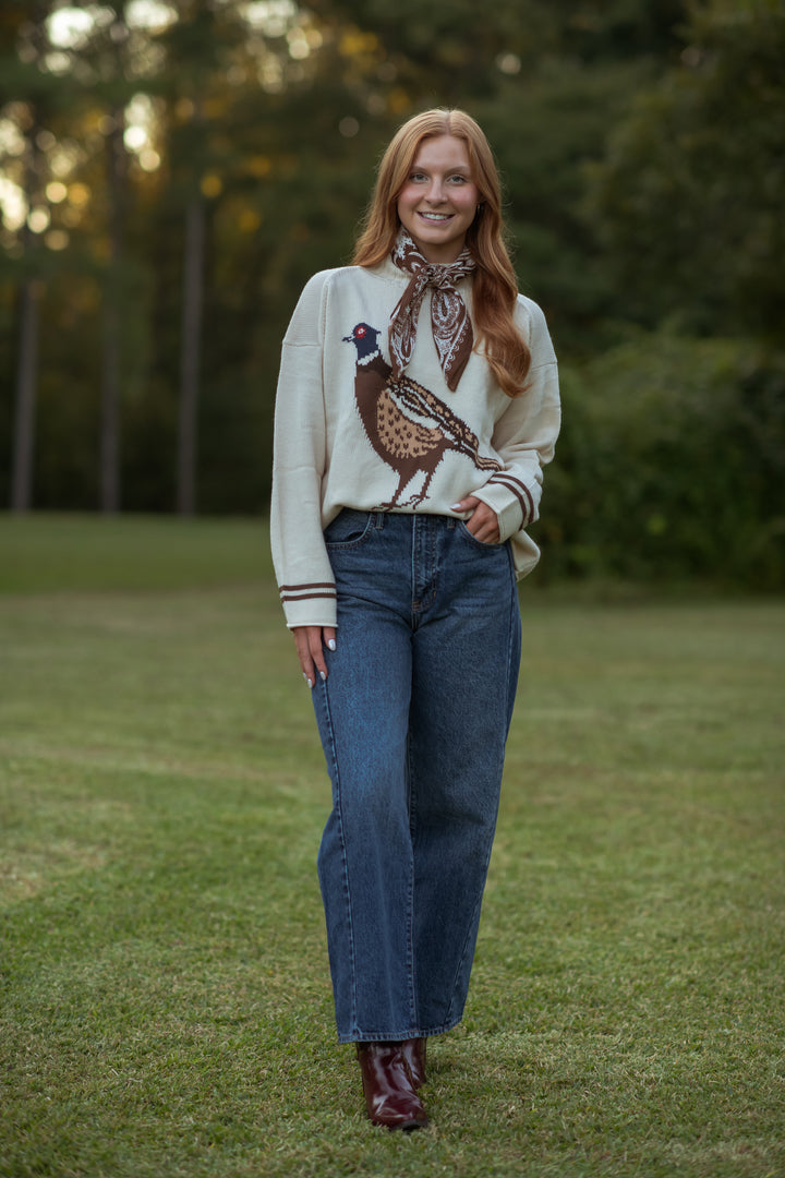 High Rise Twist Seam Barrel Jean | Dark Denim