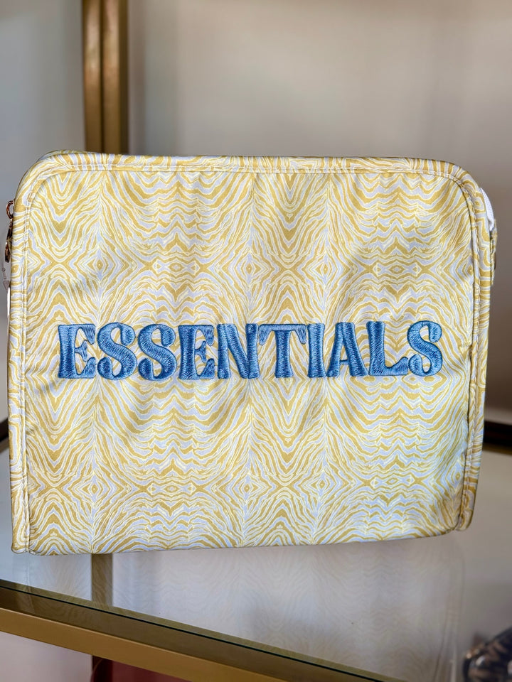 Essentials Chartreuse Zebra Travel Pouch