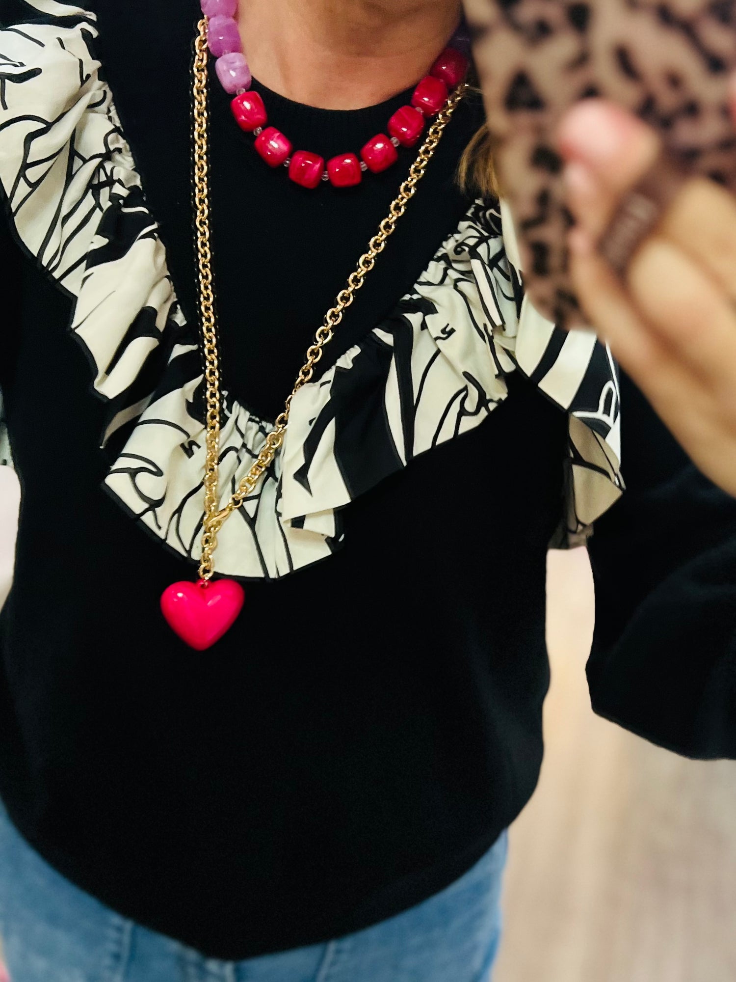 Bodie Beaded Necklace | Lilac + Fuchsia