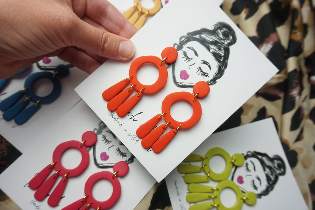 Bold Betty Earring | Orange