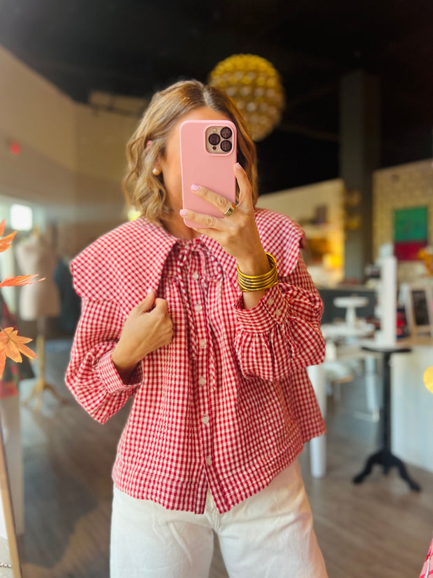 Apple Orchard Gingham Top