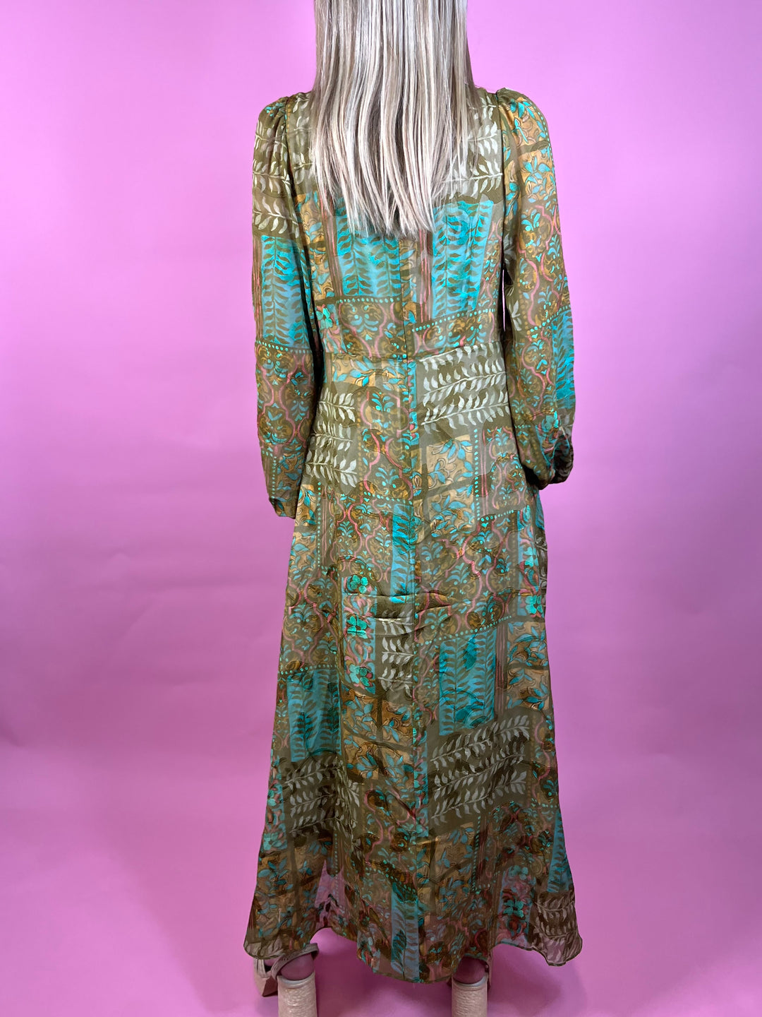Olive Tapestry Maxi Dress