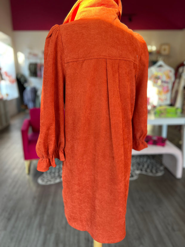 Denver Corduroy Dress | Burnt Orange