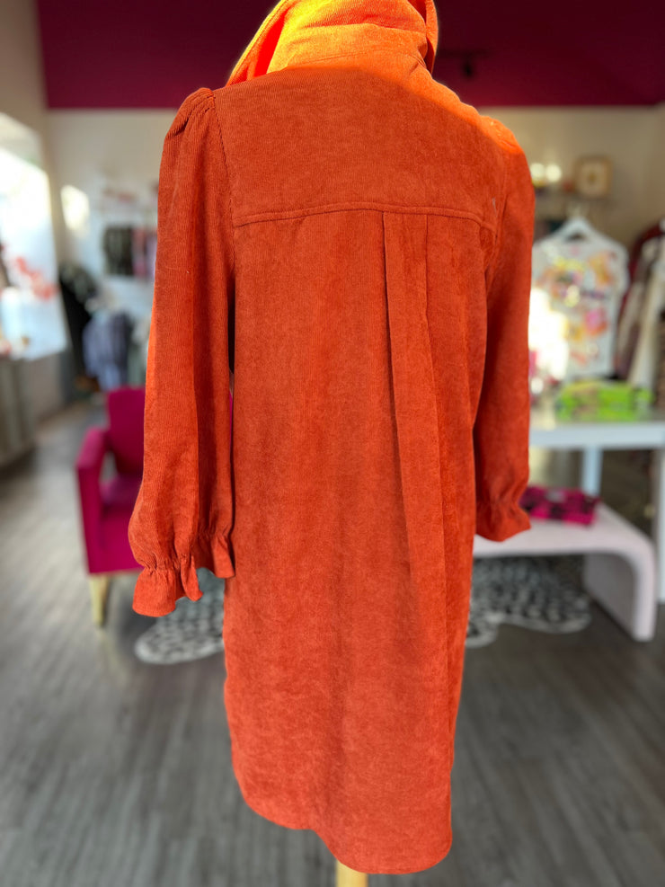 Denver Corduroy Dress | Burnt Orange