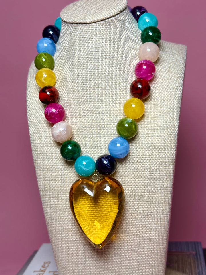 Ultimate Heart Necklace | Amber