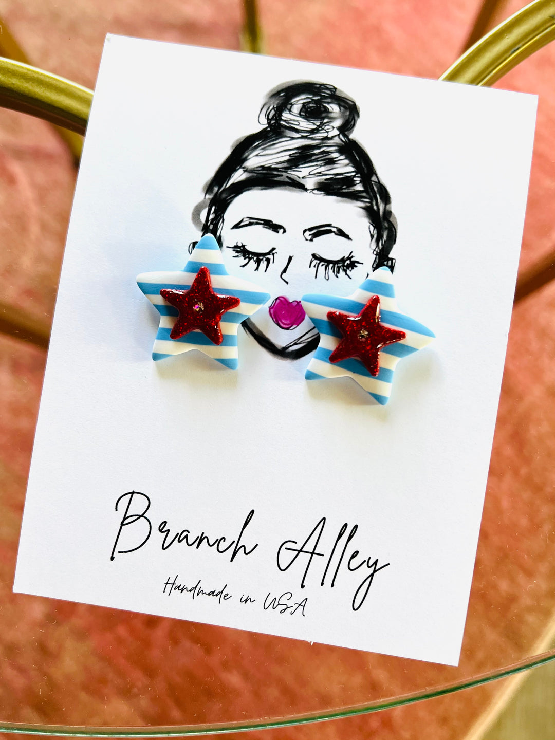 Sallie Striped Stud