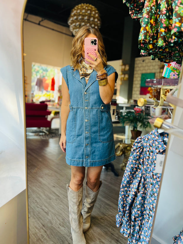 Tate Denim Pocket Utility Dress