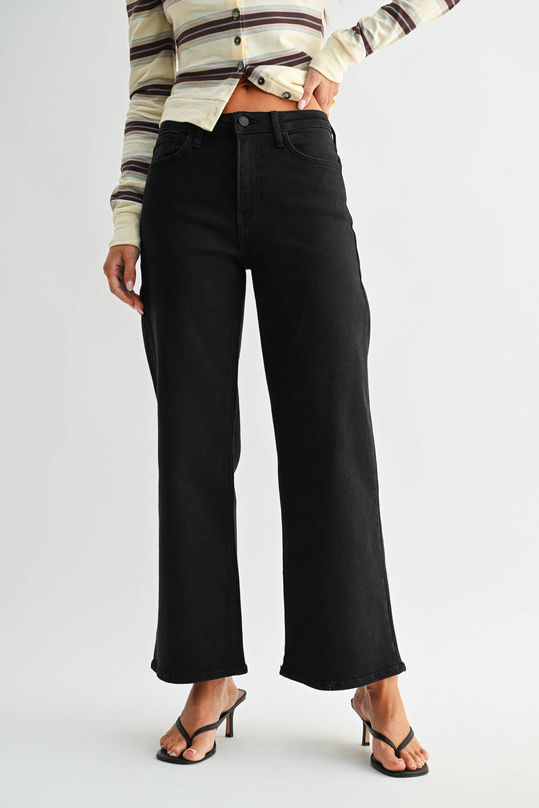 The Classic Wide Leg Denim | Black