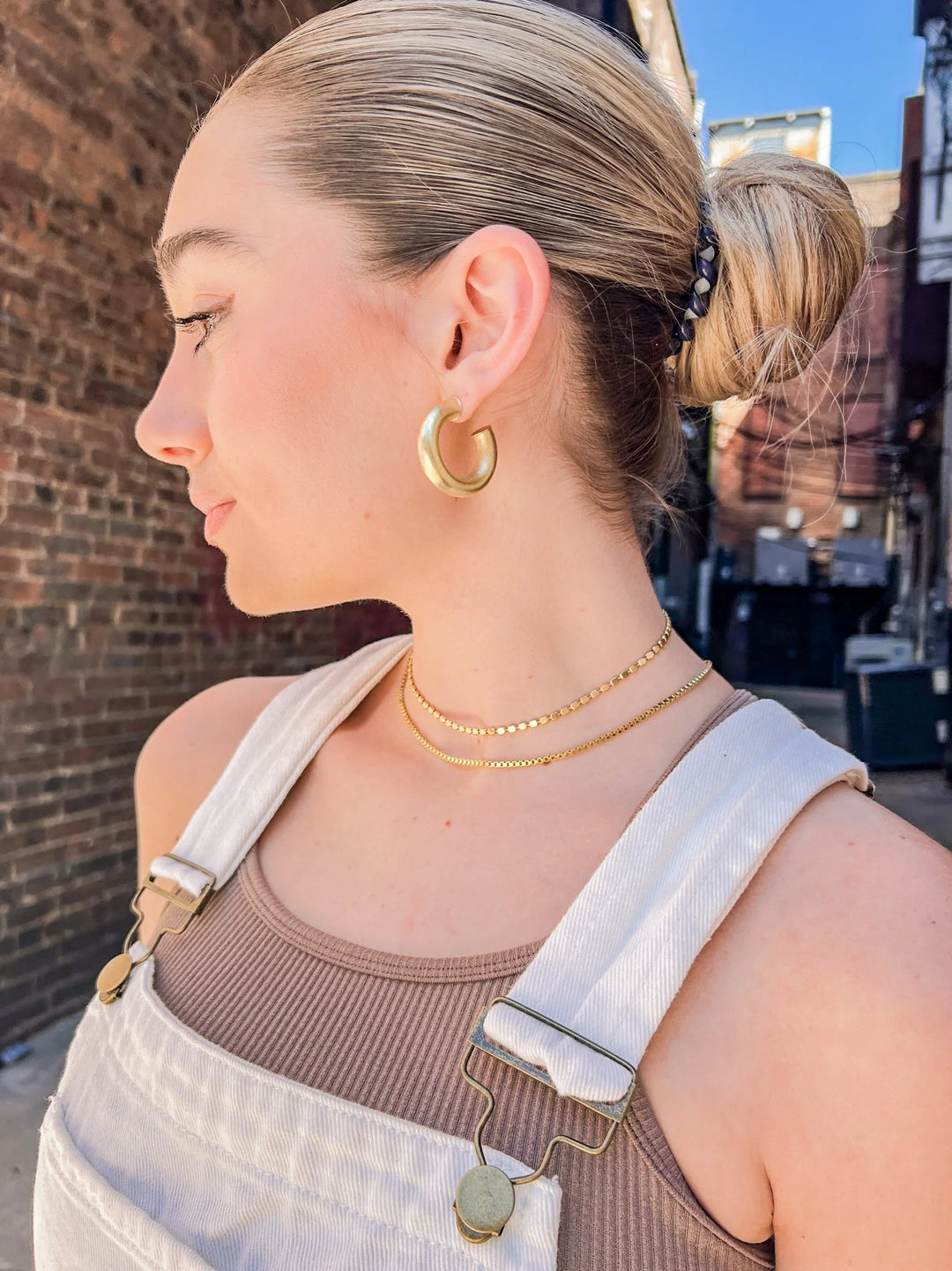 Small Chantal Hoops | Brushed