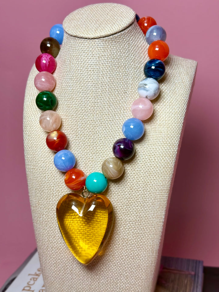 Ultimate Heart Necklace | Amber