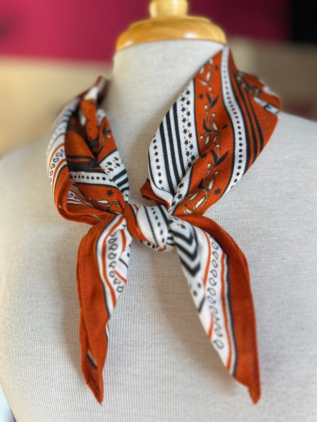 Round Here Scarf | Orange Equestrian