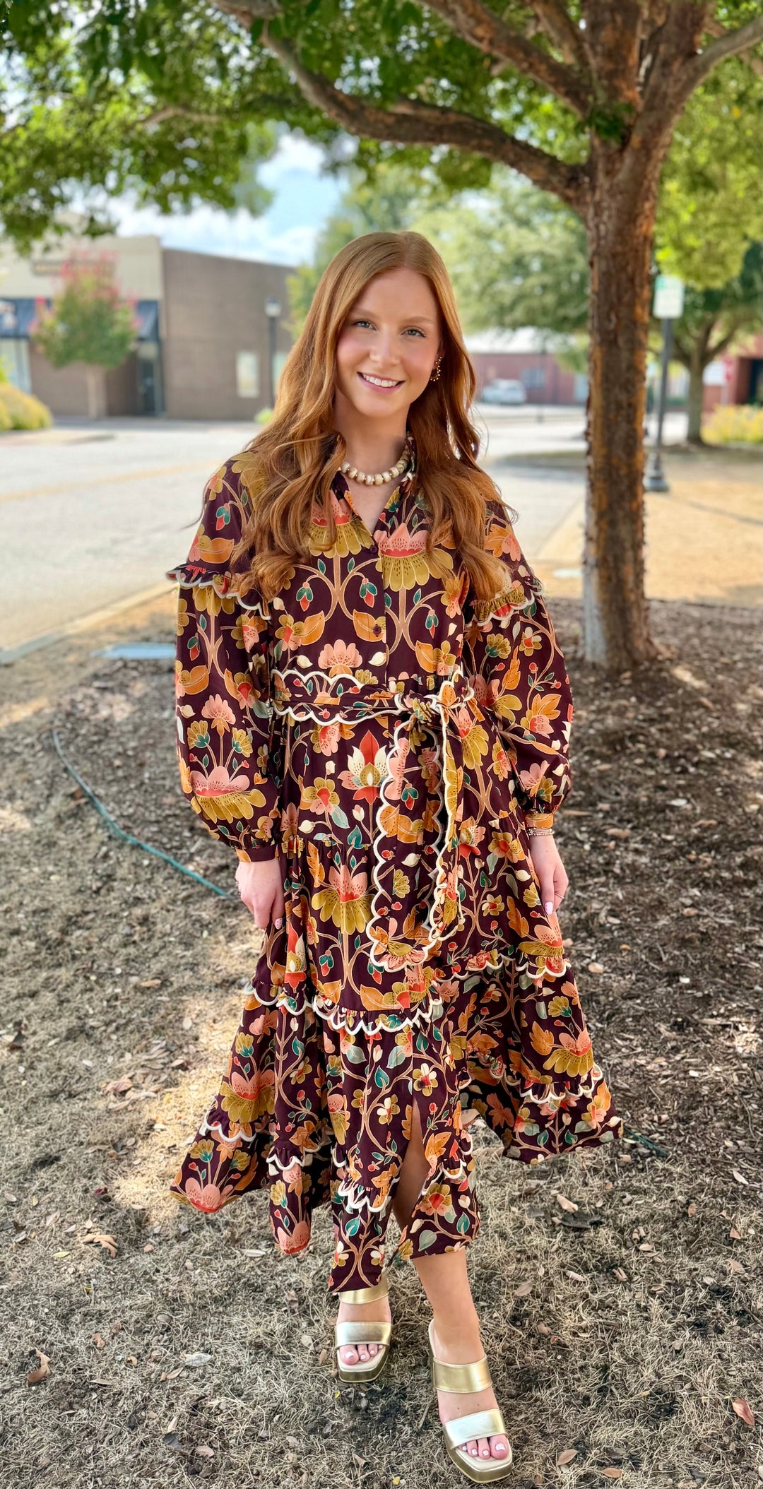 Amber Bloom Maxi Dress