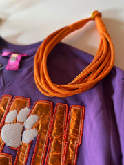 Gameday 8 Strand Necklace | Orange