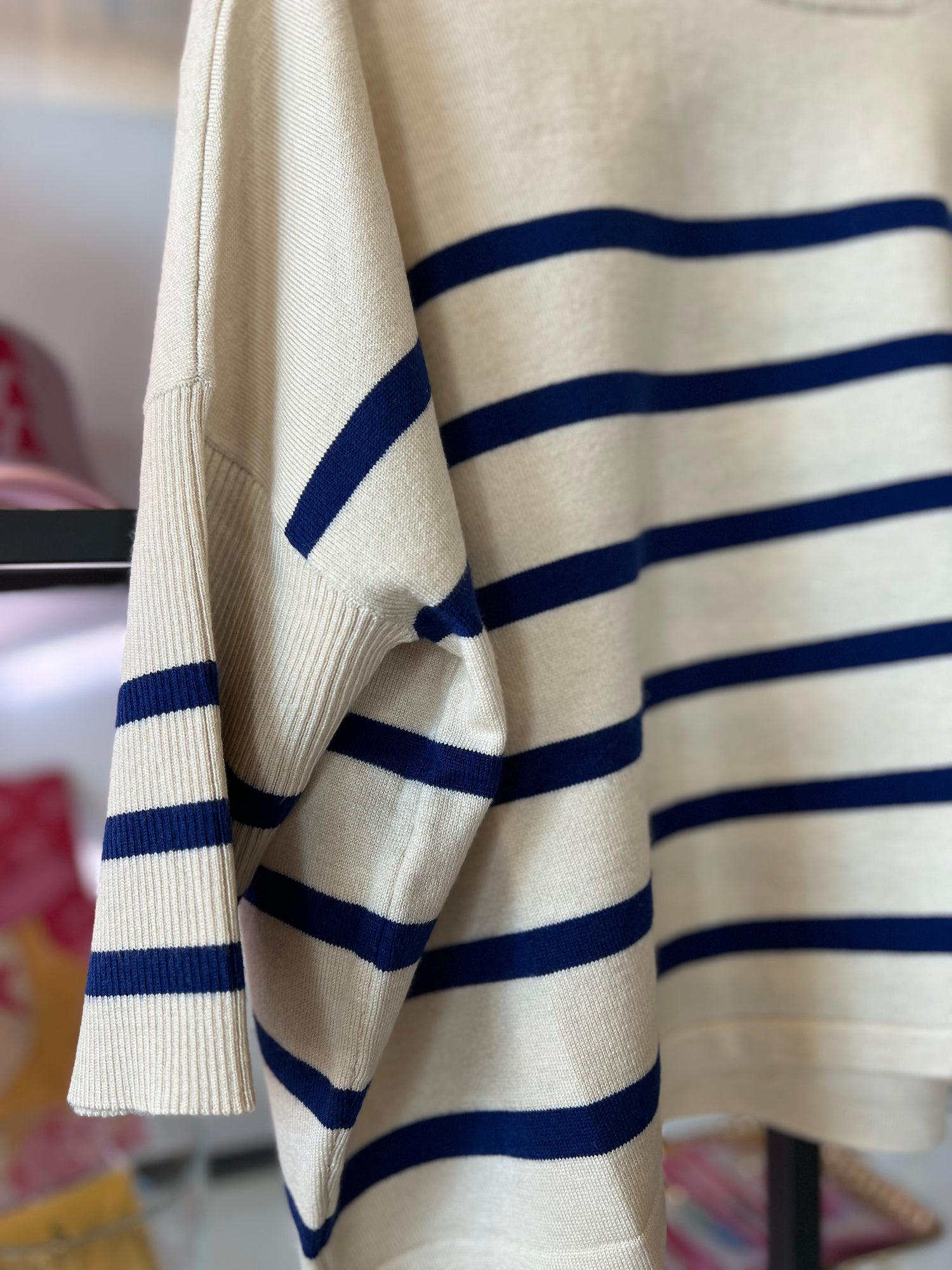 Aja 'Ortho' Stripe Top | Navy