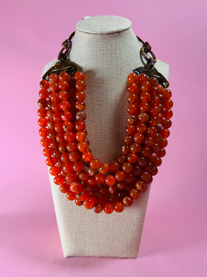 7 Layer Necklace | Garnet