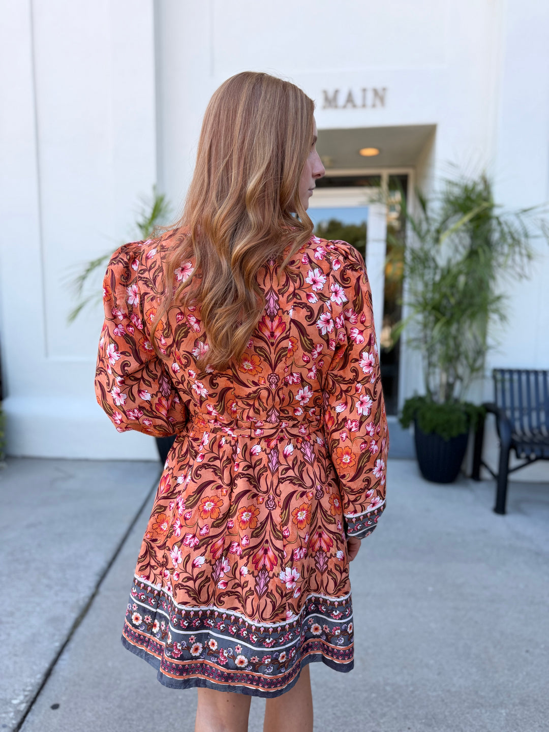 Mandarin Collar Mini Dress