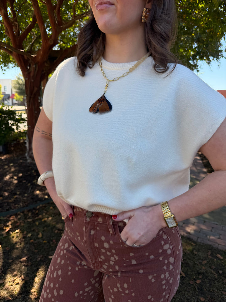 Bennett Sweater Blouse | Cream