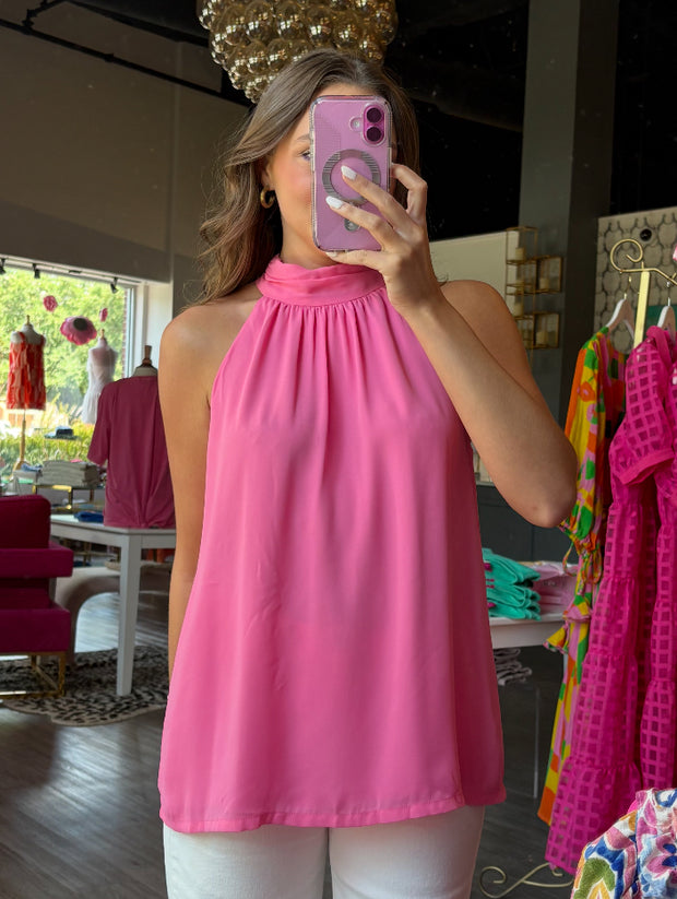 Pretty in Pink Halter | LARGE