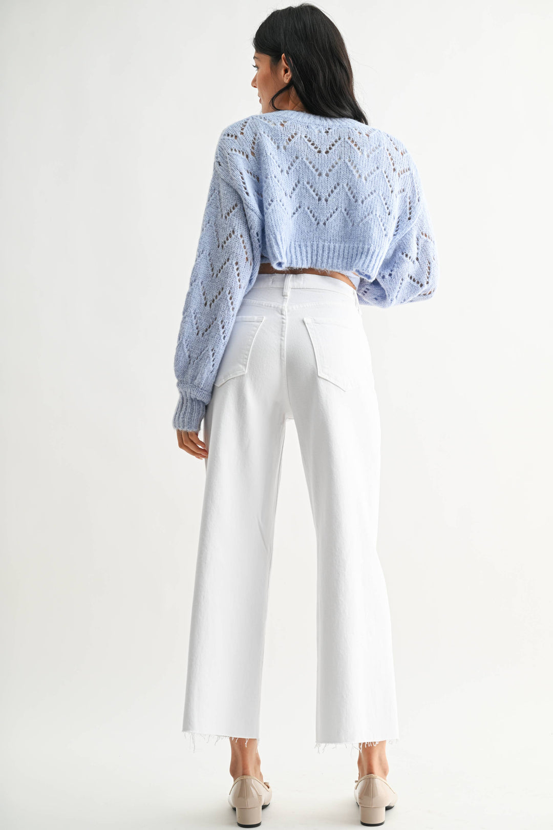 Scissor Cut Wide Leg | Optic White