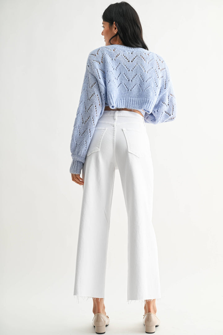 Scissor Cut Wide Leg | Optic White