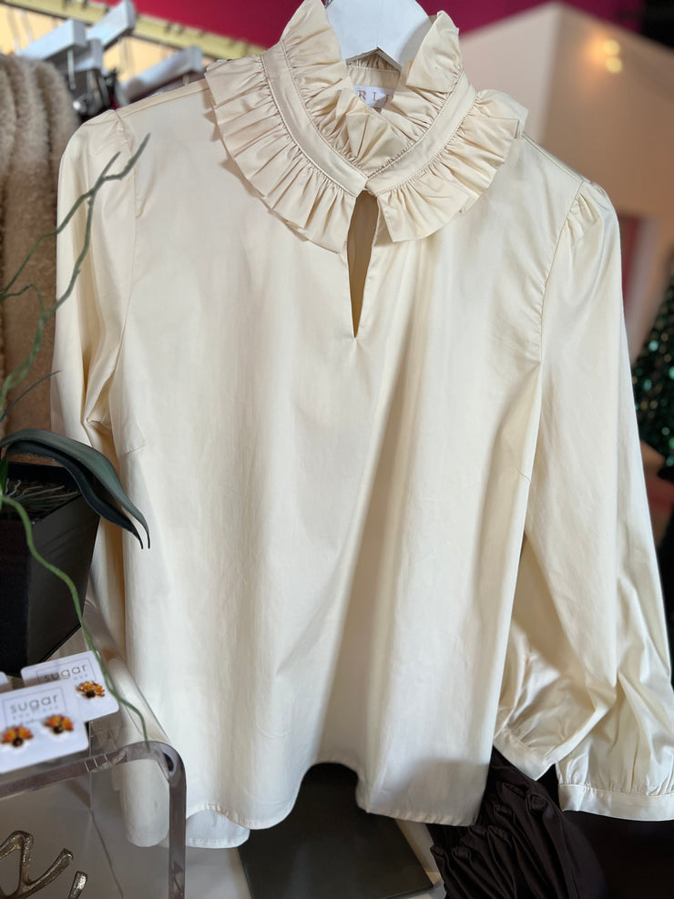 Savannah Ruffle Top | Ivory