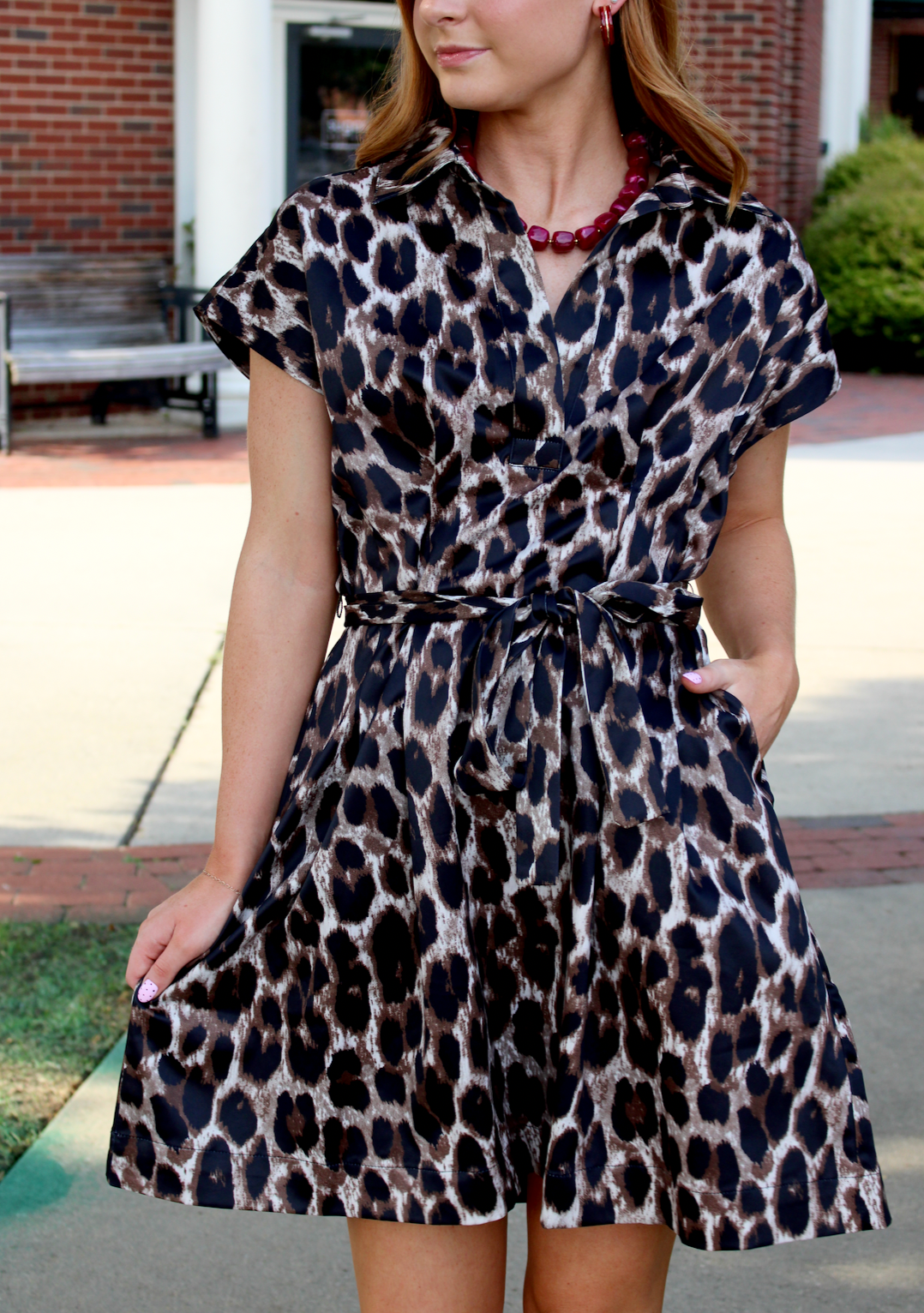 Fit &amp; Darts Dress | Leopard