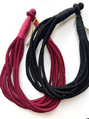 Gameday Slub 8 Strand Necklace | Maroon