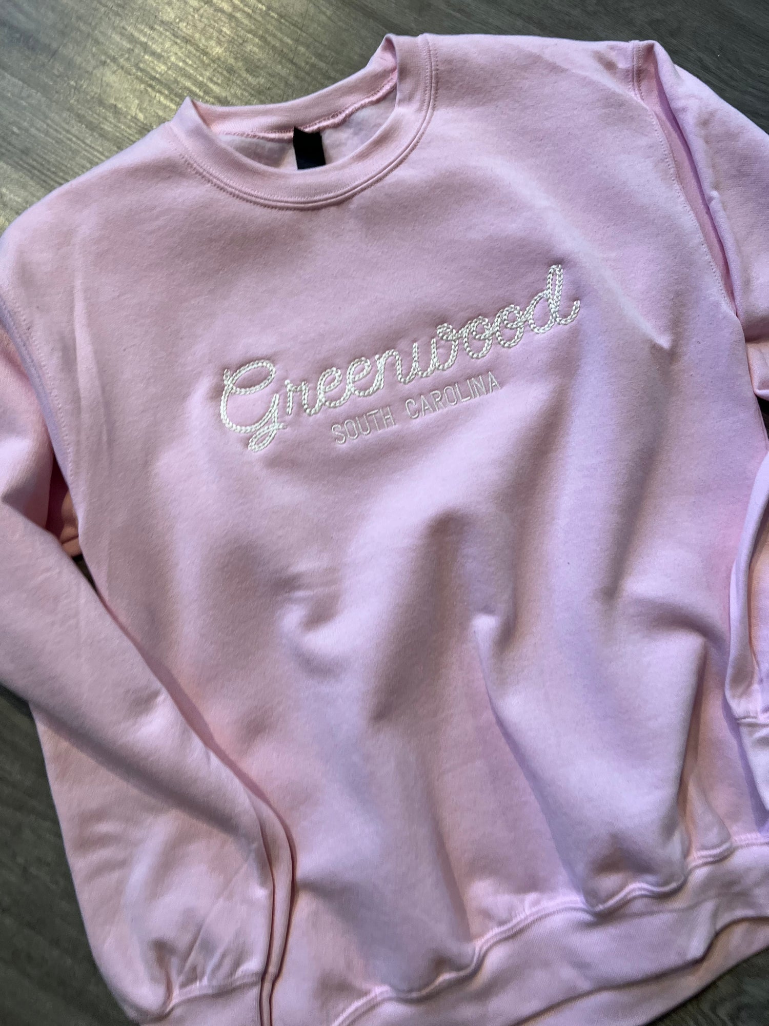 Greenwood Chain Stitch Sweatshirt | Light Pink