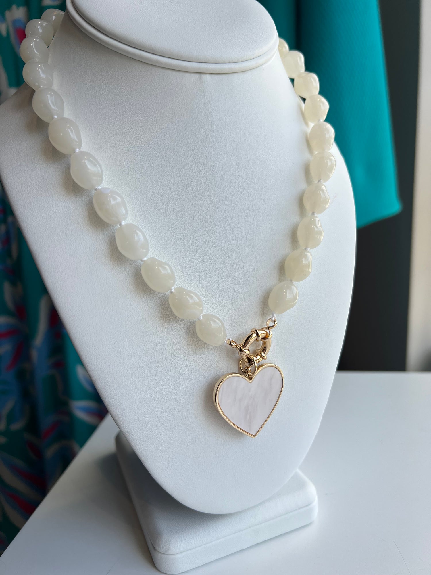 Opal Heart Necklace