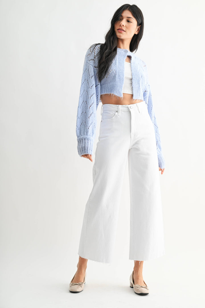 Scissor Cut Wide Leg | Optic White