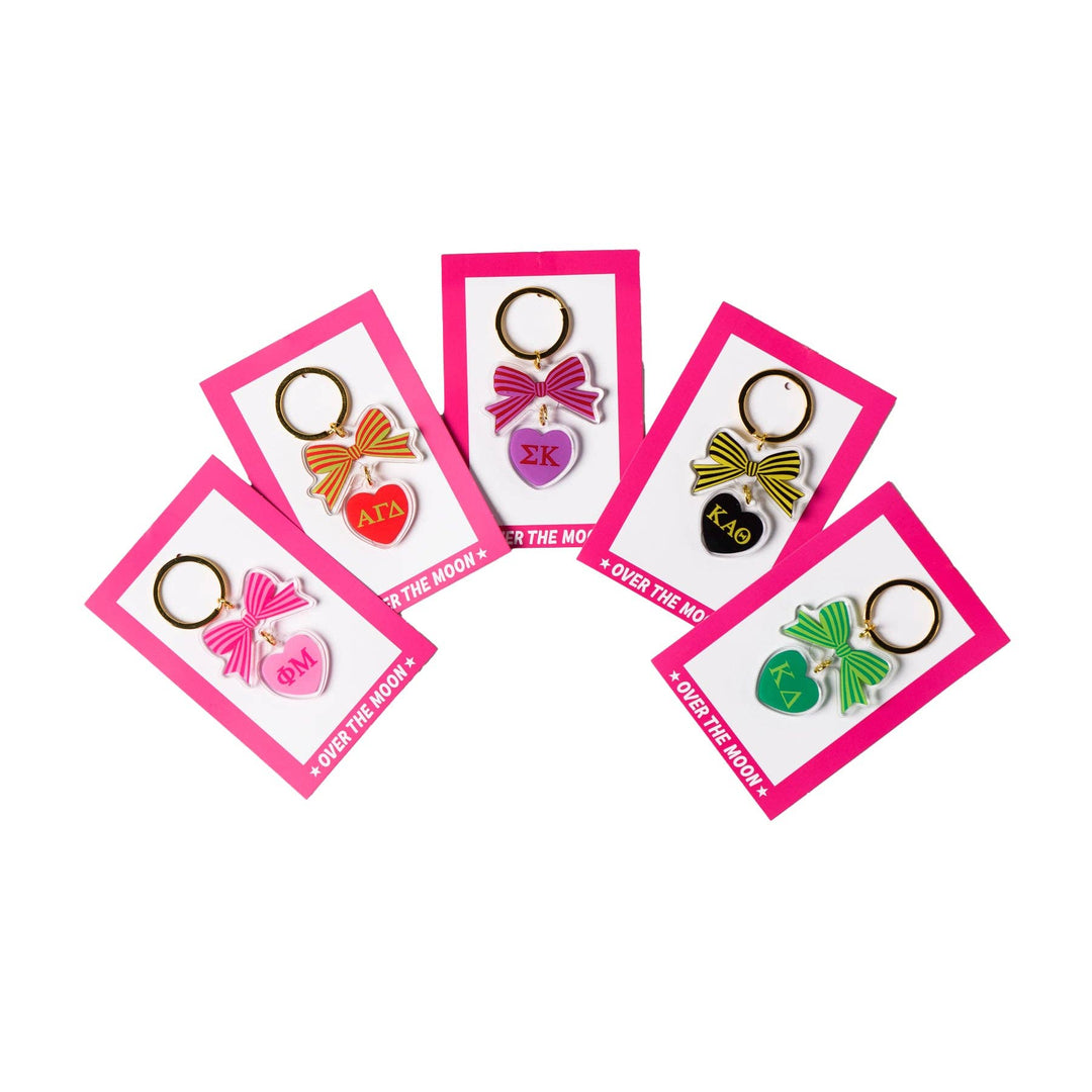 Sorority BOW-DACIOUS Keychain: Phi Mu