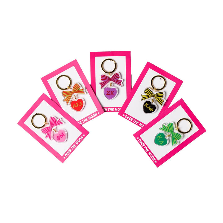 Sorority BOW-DACIOUS Keychain: Phi Mu