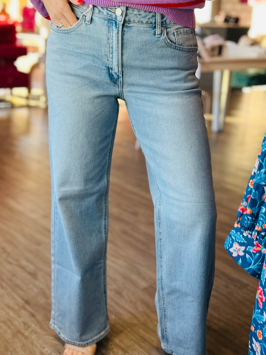 High Rise Full Length Straight | Light Denim