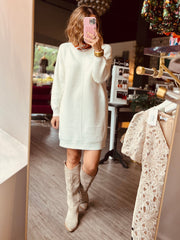 Asima Sweater Dress | Cream
