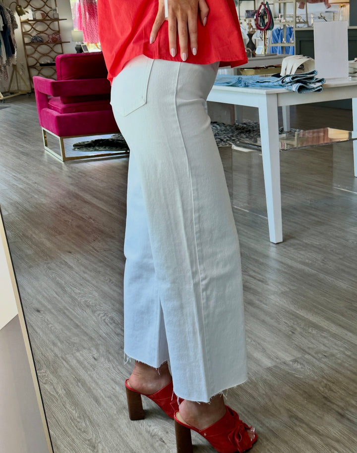 Scissor Cut Wide Leg | Optic White