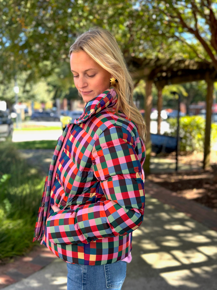 Color Block Puffer Jacket