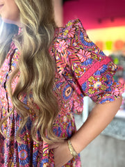Kaleidoscope Eyelet Maxi Dress