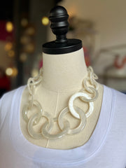 Roundtop Link Necklace | Ivory Bone