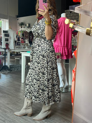 Ikat Blossom Midi Maxi