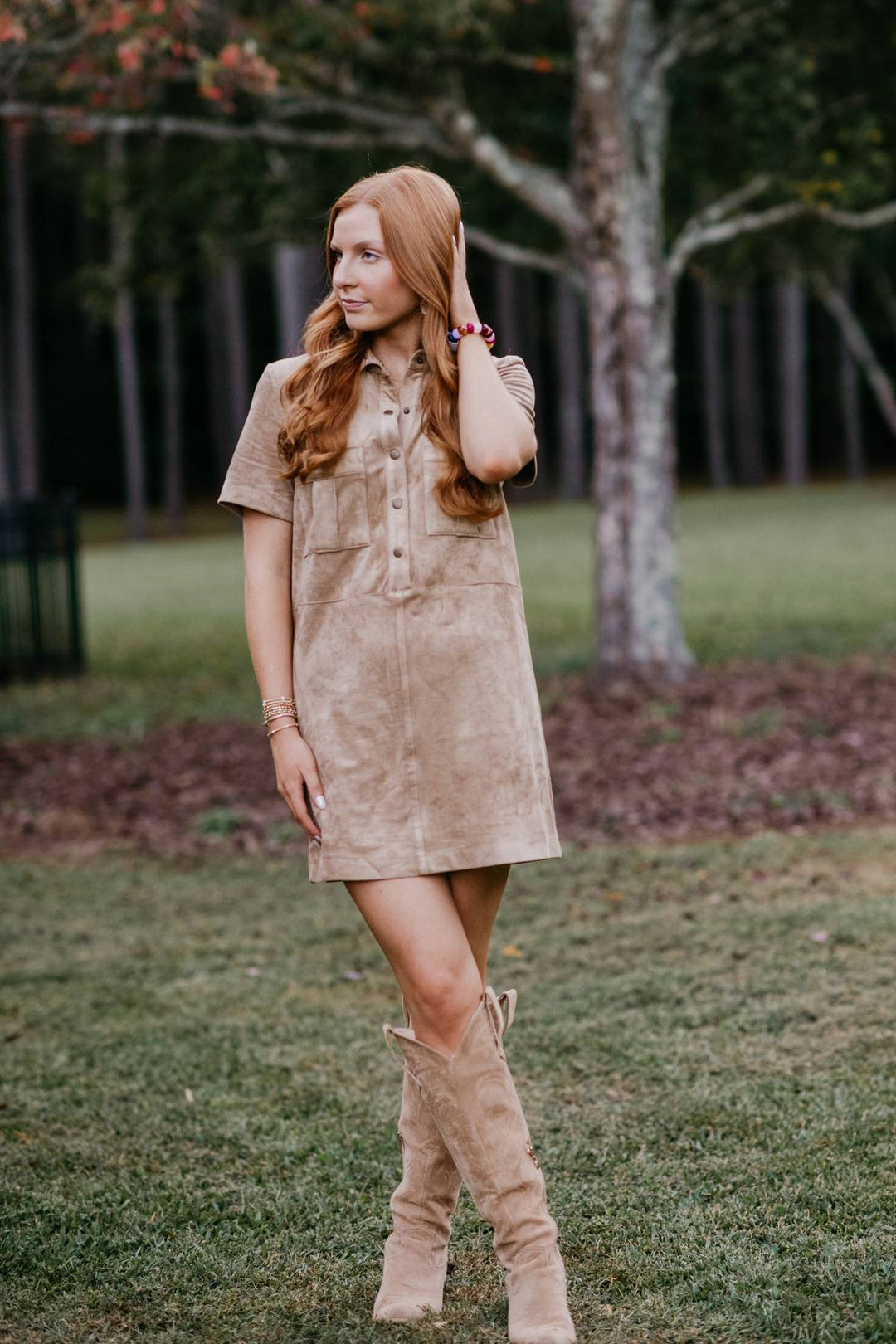 Leone Faux Suede Mini Dress