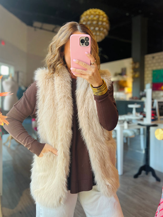 Essential Cashmere Blend Sweater | Chocolate