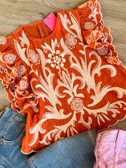 Austin Embroidered Top