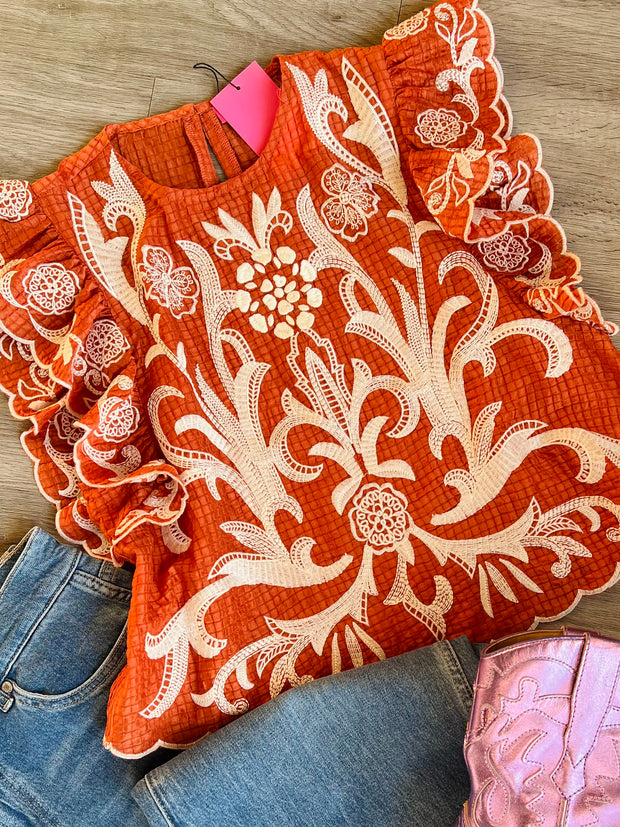 Austin Embroidered Top