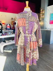 Boho Floral Braid Tie Dress