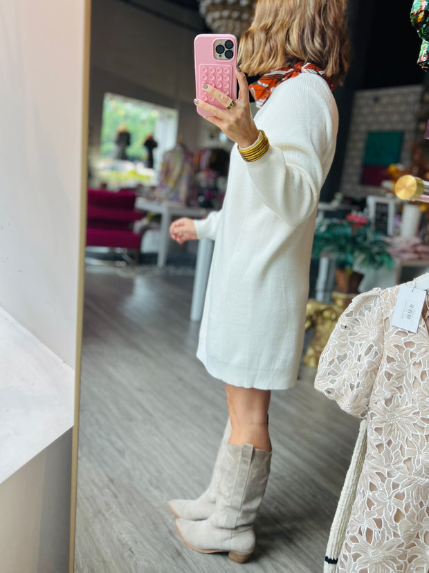 Asima Sweater Dress | Cream
