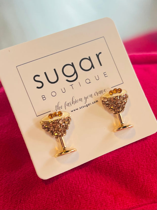Pave Espresso Martini Stud