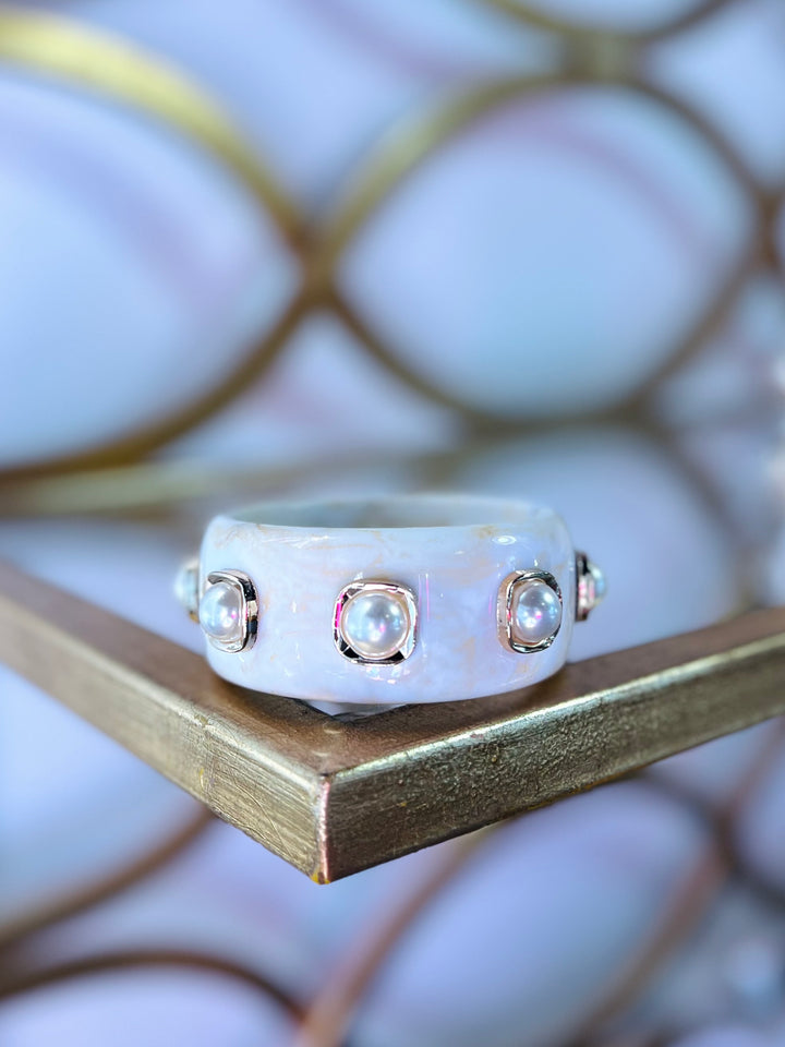 Rome Pearl Marble Bangle